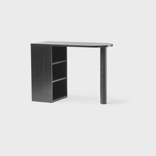 A2 Hub bureau Zwart gebeitst eiken, 100x73x43 cm