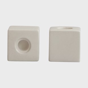 101 Copenhagen Cube kandelaar 2-pack High Glaze Birch
