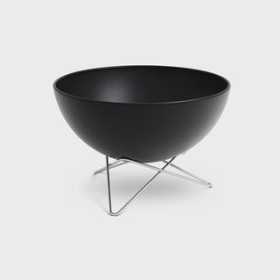 Höfats BOWL 57 vuurschaal Zwart-zilver, steronderstel