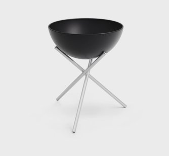 Höfats BOWL 57 vuurschaal Zwart-zilver, tripodonderstel