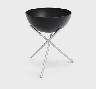 Höfats BOWL 70 vuurschaal Zwart-zilver, tripodonderstel