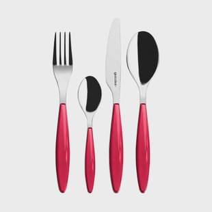 Guzzini Feeling bestekset Clear red, 24 delar