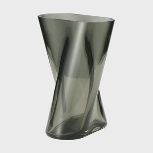 Georg Jensen Lituus glazen vaas Grijs, klein