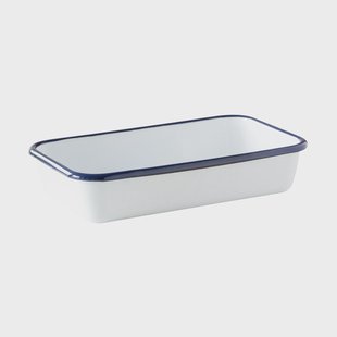 Kockums Jernverk Kockums ovenschaal Kockums white-blauw, 23x13,5 cm