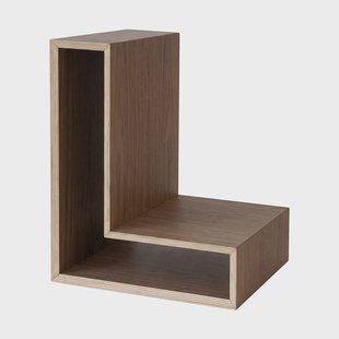 Maze L-shelf wandplank Walnoot, 30x38x29 cm