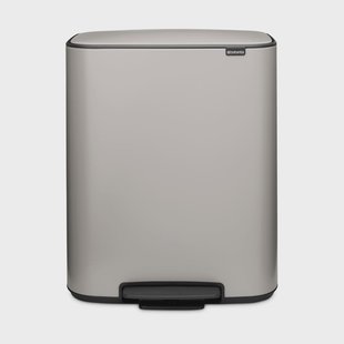 Brabantia Bo pedaalemmer 2x30 L Zacht grijs