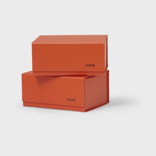 TÔNN furniture Pac box opbergbox Deens rood, small 11x10,5x16 cm, 2-pack