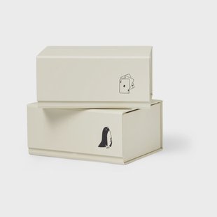 TÔNN furniture Pac box opbergbox TÔNN x MAJASBOK off-white, 2-pack