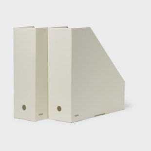 TÔNN furniture Pia tijdschriftenshouder Off-white, 10x31x30 cm, 2-pack