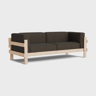 Normann Copenhagen Kube bank Gelakt grenen – stof Remix 356 bruin, 220 cm