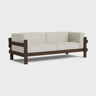 Normann Copenhagen Kube bank Bruingelakt grenen – stof Remix 223 beige, 220 cm