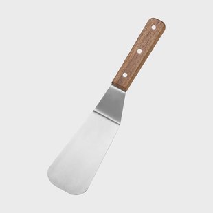 Dorre Studs vlees- en visspatel Roestvrij staal, acaciahout, 28 cm