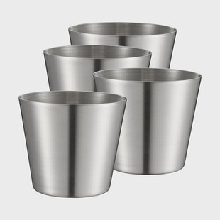 Dorre Peg friet-/ serveerbeker Roestvrij staal, 4-pack, Ø9,5 cm
