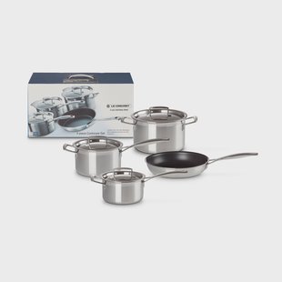 Le Creuset Le Creuset braad- en koekenpannenset Roestvrij staal, 4 delen