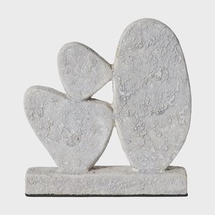 MUUBS Luna sculptuur Grijs, 12x3x21,5 cm