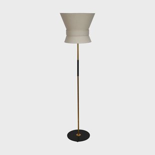 Örsjö Belysning Bow vloerlamp Zwart-cream white, large 159 cm