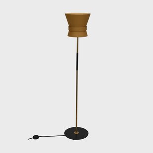 Örsjö Belysning Bow vloerlamp Ruw messing-yellow ochre, small 147 cm