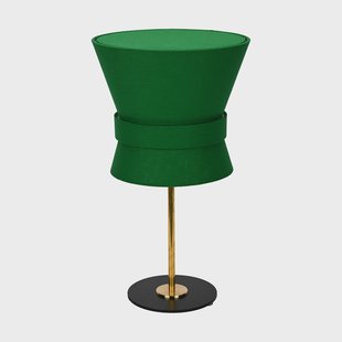 Örsjö Belysning Bow tafellamp Ruw messing-emerald green, small 50 cm