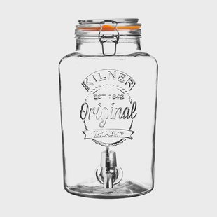 Kilner Kilner drankdispenser met tapkraan Helder-roestvrij staal, 8 L