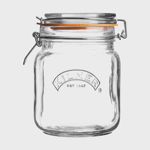 Kilner Kilner vierkante weckpot met beugelsluiting Helder, 1 L