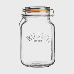 Kilner Kilner vierkante weckpot met beugelsluiting Helder, 2 L
