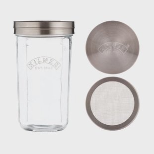 Kilner Kilner zeefpot set Helder-roestvrij staal, 0,5 L