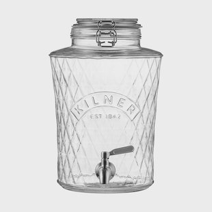 Kilner Kilner DIAMANT drankdispenser met tapkraan Helder, 5 L