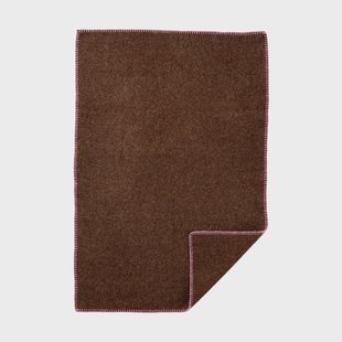 Klippan Yllefabrik Cozy kinderplaid Walnoot-roze, 65x90 cm