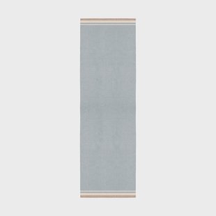Layered Röllakan Solid wollen vloerkleed Sky blue, 75x240 cm