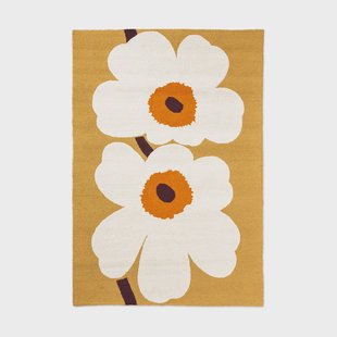 Marimekko Unikko anniversary vloerkleed outdoor Honey, 160x230 cm