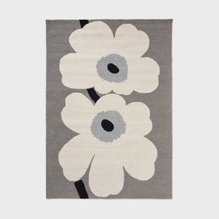 Marimekko Unikko anniversary vloerkleed outdoor Grey, 160x230 cm