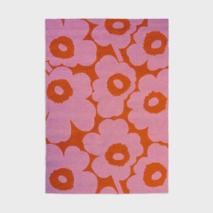Marimekko Unikko vloerkleed outdoor Pink-orange, 140x200 cm