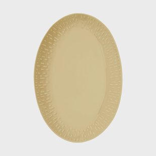 Aida Confetti ovaal bord Mustard, 25,5x36 cm