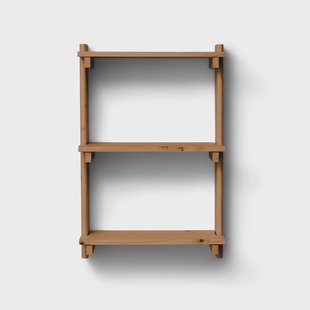 Form & Refine Beam Shelf wandplank Diepbruin dennenhout, 60x90,5x25 cm