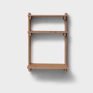 Form & Refine Beam Office Shelf plank met bureau Diepbruin dennenhout, 60x90,5x40 cm