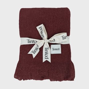 Tinted Fingal woldeken Solid wine red, 130x170 cm
