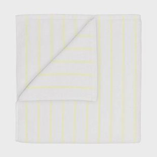 blomus Arto handdoek Transparant geel-wit, 70x140 cm