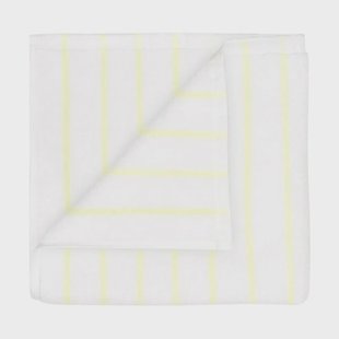 blomus Arto handdoek Transparant geel-wit, 50x100 cm