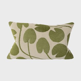 Fine Little Day Water lilies kussenhoes Naturel-groen, 38x58 cm