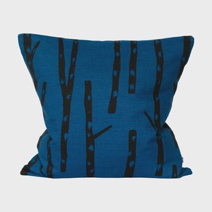 Fine Little Day Birch kussenhoes 48x48 cm Blauw-zwart