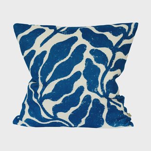 Fine Little Day Leaves kussenhoes 48x48 cm Wit-blauw