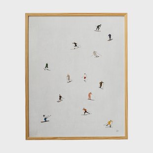 Fine Little Day Skiers poster 40x50 cm Lichtgrijs