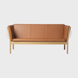 FDB Møbler L45 MK154 bank Gelakt eiken-leer cognac