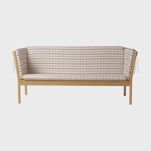 FDB Møbler L45 MK154 bank Gelakt eiken-stof beige