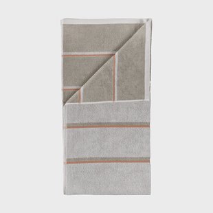Zone Denmark Sauna handdoek Soft grey-eucalyptus-terracotta, 50x100 cm