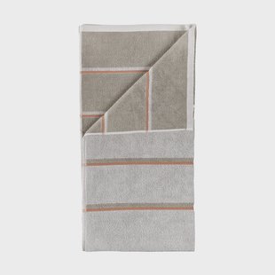 Zone Denmark Sauna handdoek Soft grey-eucalyptus-terracotta, 70x140 cm