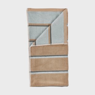 Zone Denmark Sauna handdoek Camel-ice blue-olijfgroen, 70x140 cm