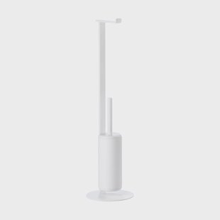 Zone Denmark Rim toiletpapierhouder met borstel wit
