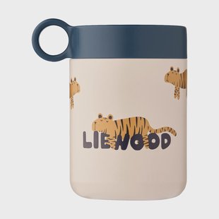 Liewood Kiani bedrukte voedselthermos Tijger-zand