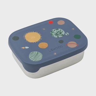 Liewood Arthur lunchtrommel 13,5x17 cm Universum-klassiek marineblauw